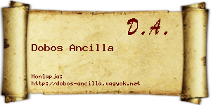 Dobos Ancilla névjegykártya