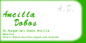 ancilla dobos business card